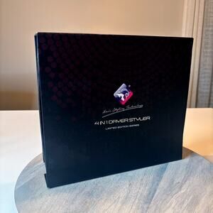 Royale 4-in-1 Hair Dryer Styler Pink Set Volume Flat Round Brush Attachments